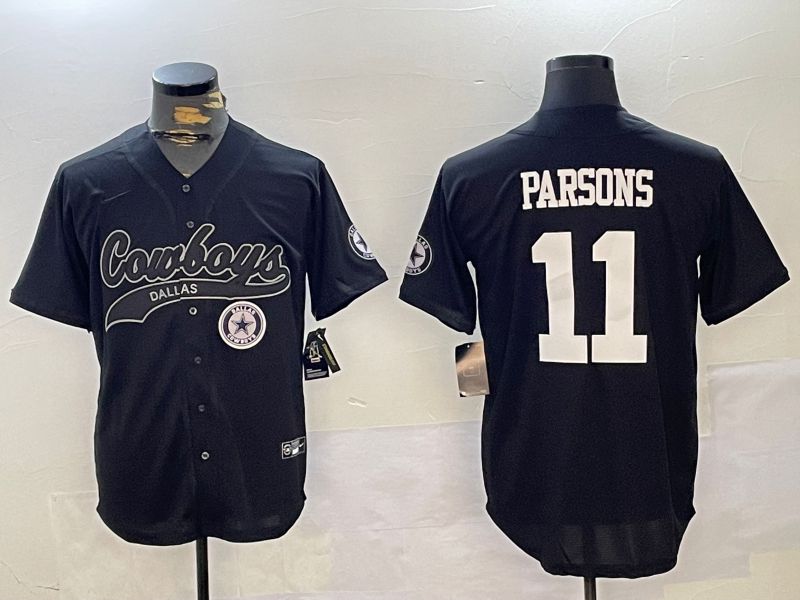 Men Dallas Cowboys #11 Parsons Black Joint Name 2024 Nike Limited NFL Jersey style 2->dallas cowboys->NFL Jersey